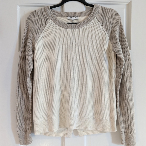 NWT Madewell Two-Toned Open-Back Sweater. Size XS. - Picture 2 of 5